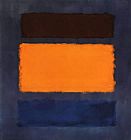 Famous Brown Paintings - Untitled Brown and Orange on Maroon